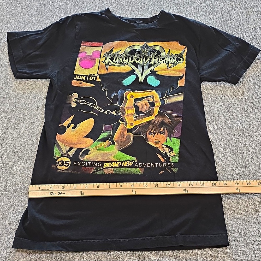 Disney Kingdom Hearts Black Graphic T-Shirt Adult Unisex Size S